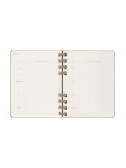ארגונית תכנון חודשי ספירלה XL עם כריכה קשה  MOLESKINE דגם DHSPB12MWH4Y25