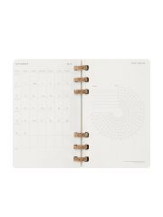 מחברת תכנון חודשי XL כריכה רכה ספירלה  MOLESKINE דגם DSSPB12AMWH3Y25