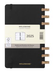 מחברת תכנון חודשי L כריכה רכה ספירלה מבית MOLESKINE דגם DSSPB12MWH3Y25