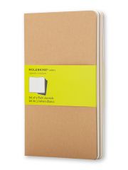 סט 3 מחברות כיס חלקות כריכה רכה מבית MOLESKINE דגם QP413