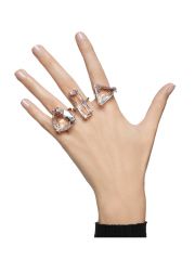 סט 3 טבעות מבית SWAROVSKI סדרה MESMERA דגם 5610386 מידה 58