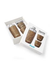 סט איכותי להכנת קוקטיילים  S’well כולל שייקר נירוסטה ושתי כוסות מקולקציית Wood