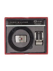 סט חגורות עור 2 אבזמים לגבר מבית TOMMY HILFIGER דגם 11TL08X007-014
