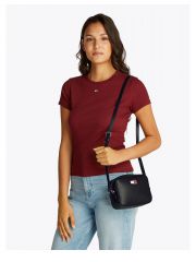 תיק צד דמוי עור לאישה מבית Tommy Hilfiger  דגם AW0AW16964-BDS