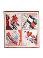 TH FLAG FLORAL SILK LARGE SQUARE