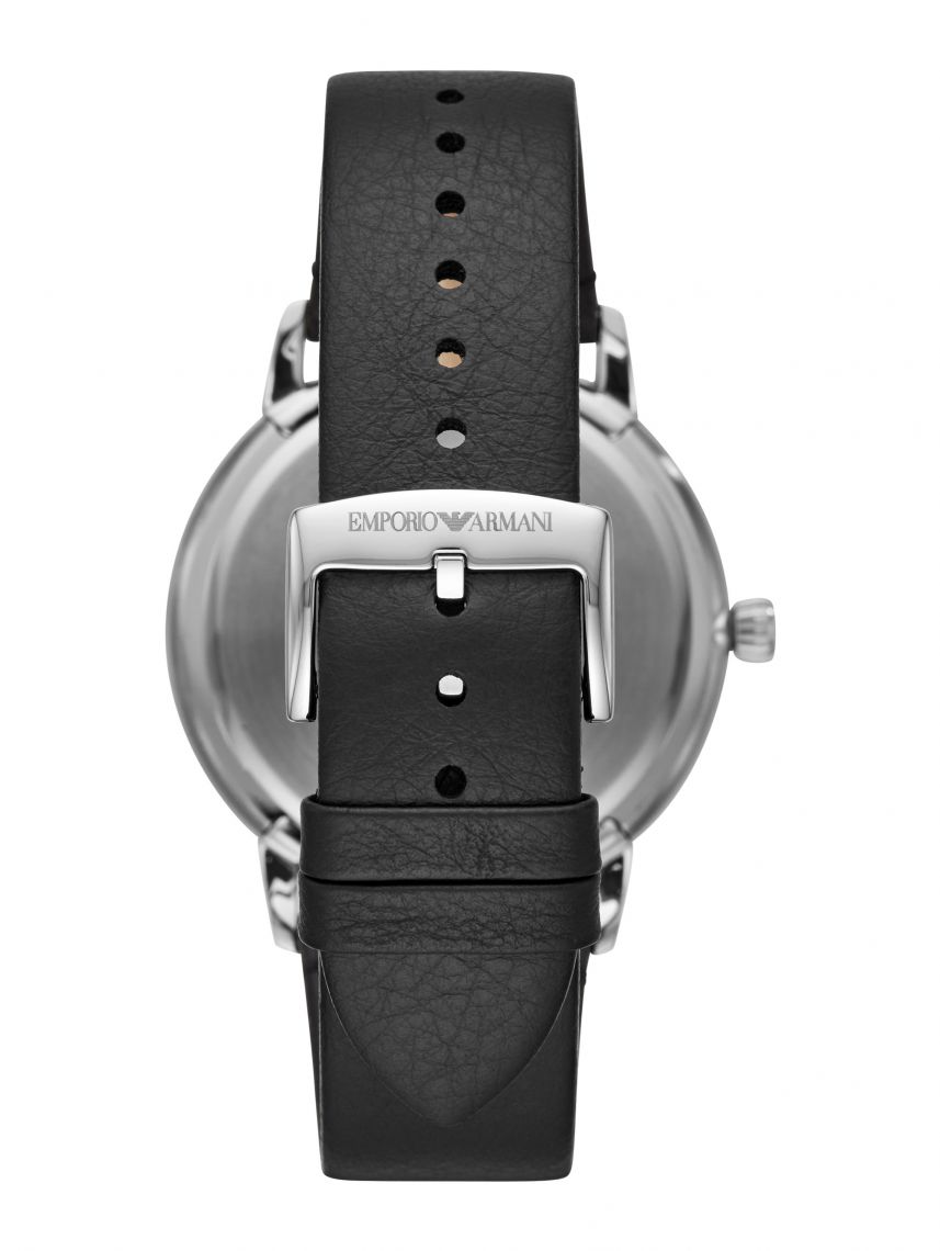 סט שעון וצמיד EMPORIO ARMANI לגבר עם רצועת עור דגם AR80026