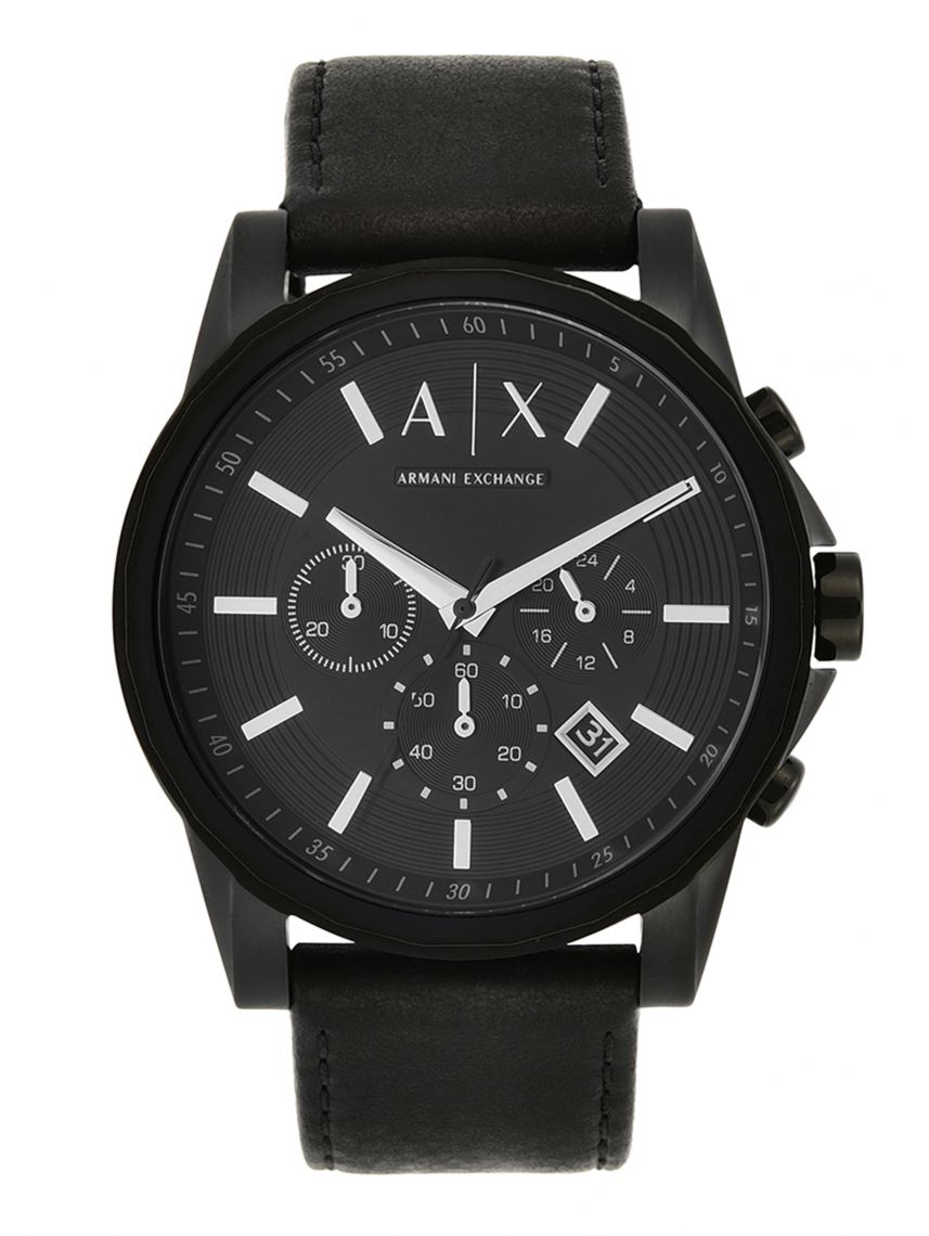ANALOG WATCH 0 JWL SS LEATHER STRAP