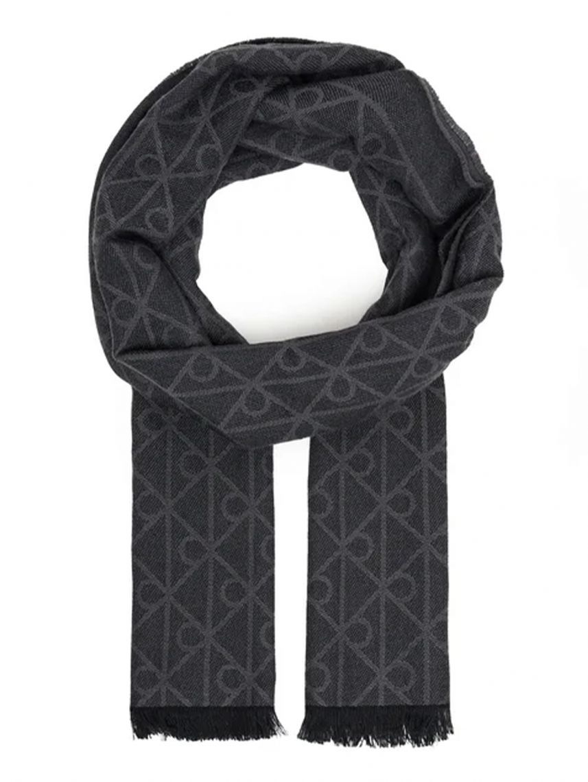 TONAL AOP WOOL LW SCARF