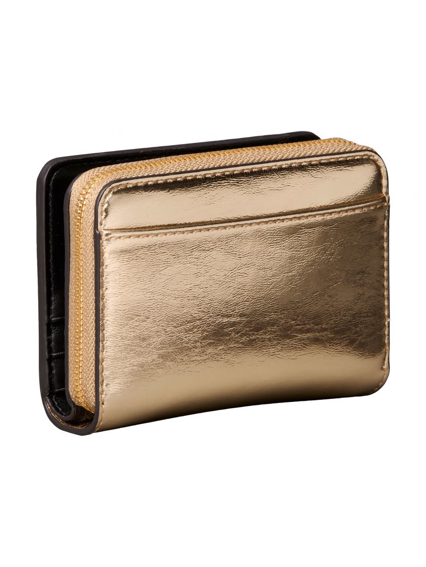 CK METALLIC FLAP ZIP AROUND