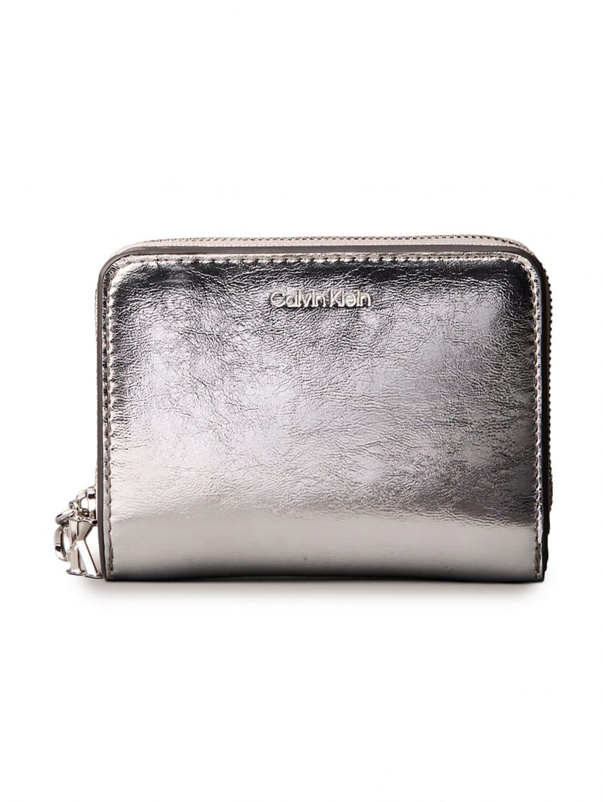 CK METALLIC FLAP ZIP AROUND