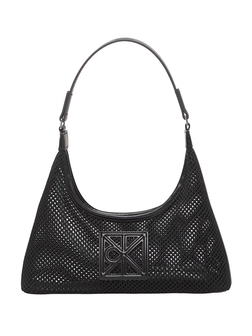 EMBLEM MESH SHOULDER BAG