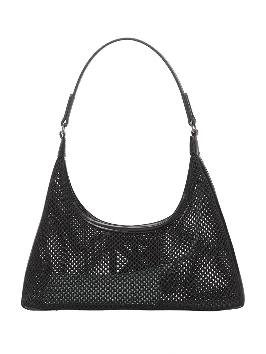 EMBLEM MESH SHOULDER BAG
