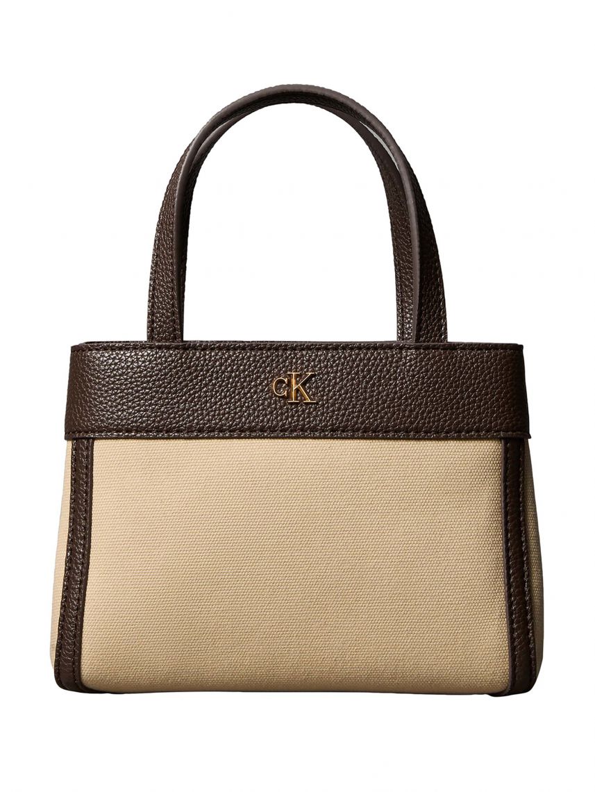 CK CANVAS MINI TOTE CROSSBODY