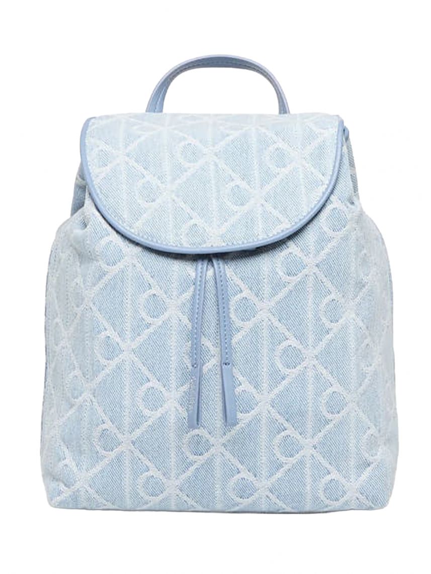 EMBLEM AOP DENIM BACKPACK