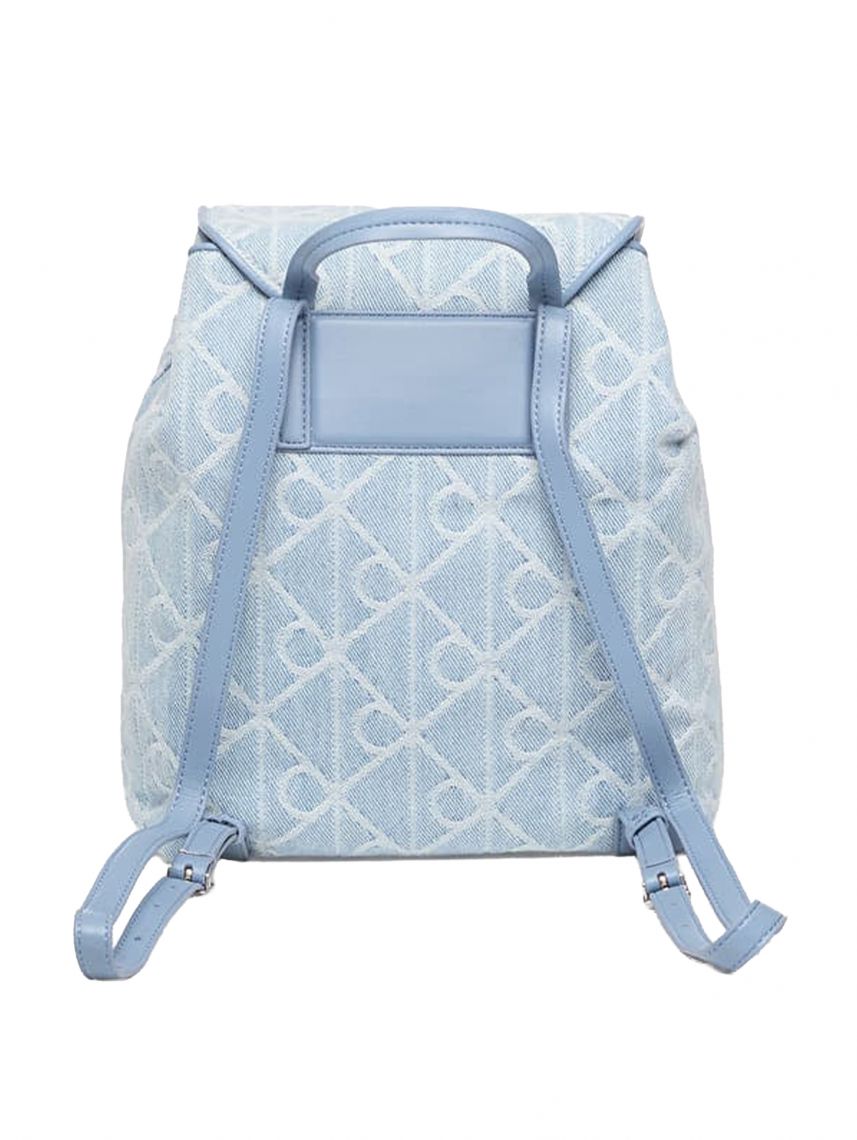 EMBLEM AOP DENIM BACKPACK