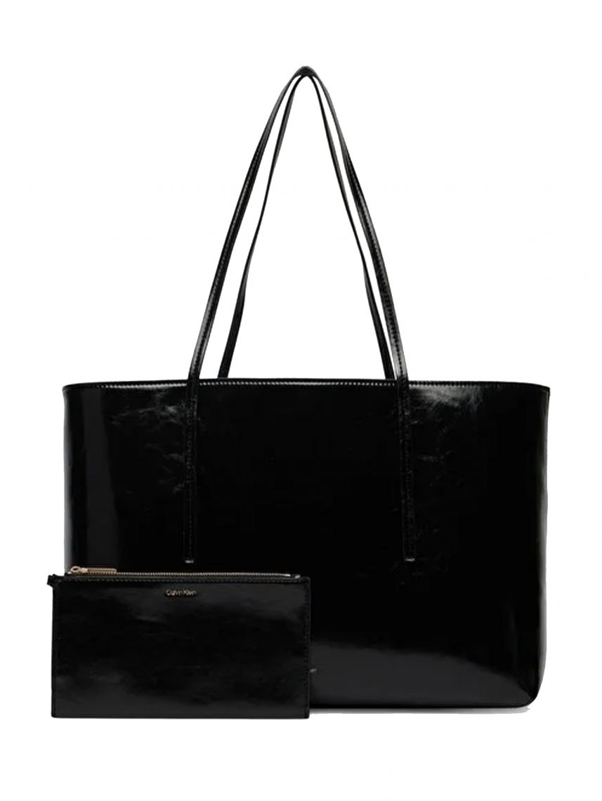 FOIL LOGO GLOSSY TOTE W/ POUCH