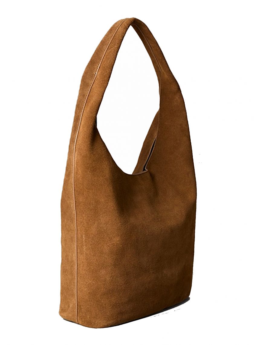 SLOUCHY SUEDE LEATHER MEDIUM BAG