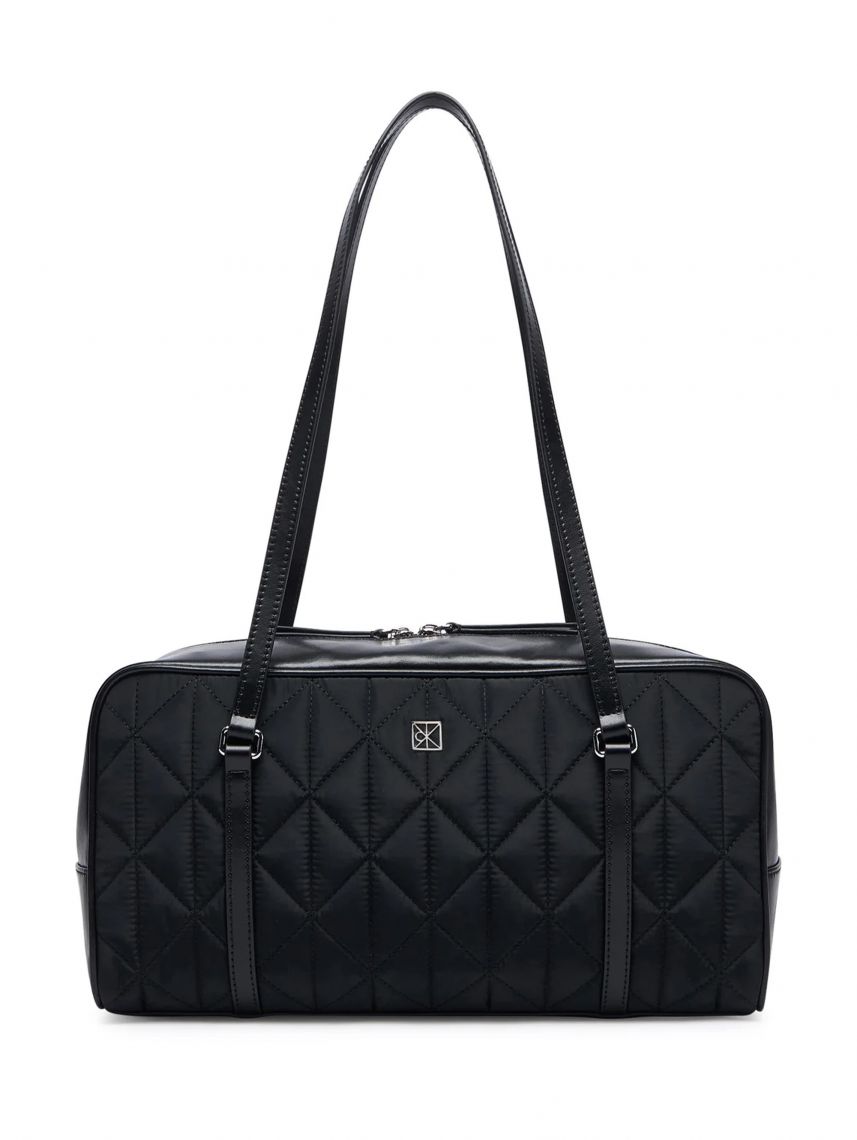 QUILTED NYLON EW SATCHEL