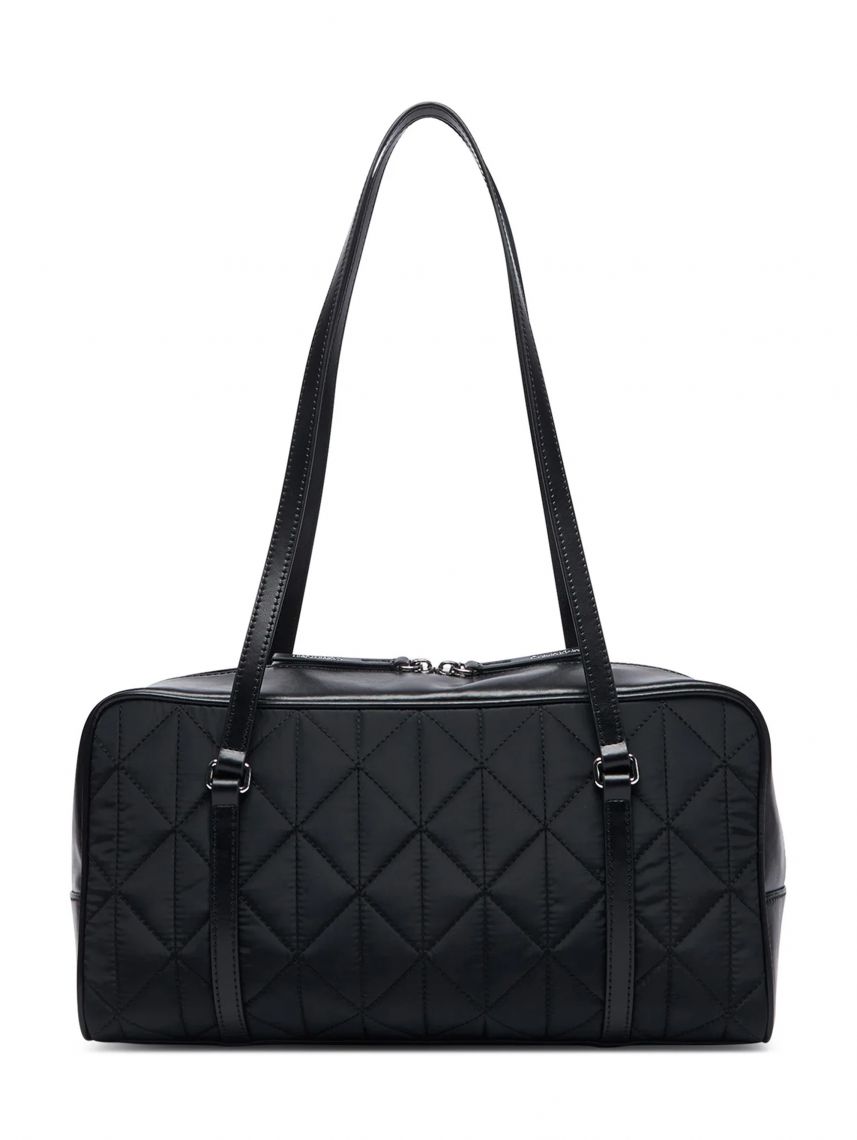 QUILTED NYLON EW SATCHEL