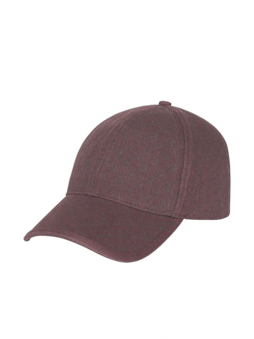 EMBLEM PRINT w LEATHER PATCH CAP