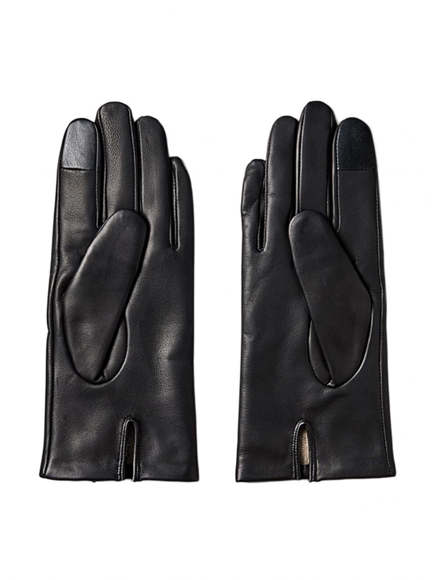 RAISED CK LEATHER GLOVE