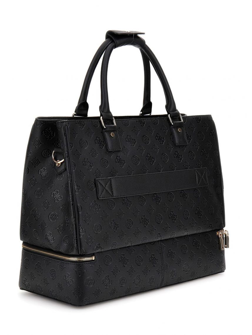 תיק נסיעות דמוי עור לאישה מבית Guess קולקציית WILDER ZIP BOTTOM SHOPPER TOTE דגם