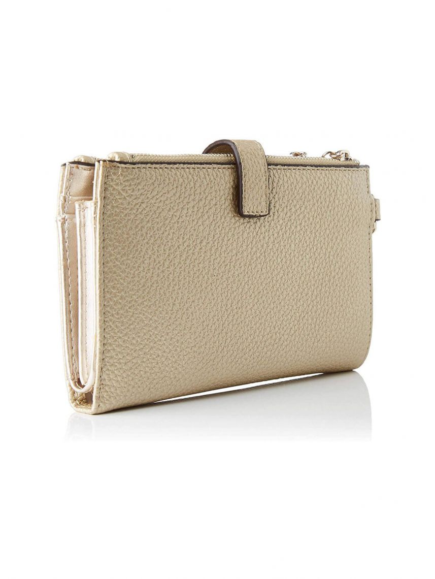 ארנק דמוי עור מבית GUESS לאישה בצבע זהב