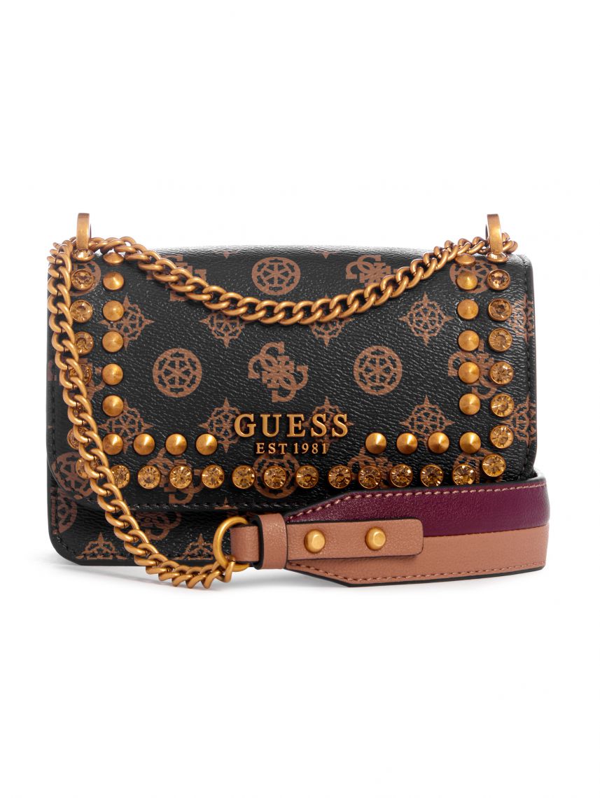 תיק דמוי עור לאישה מבית Guess קולקציית FYNNA דגם PS899378-MOE