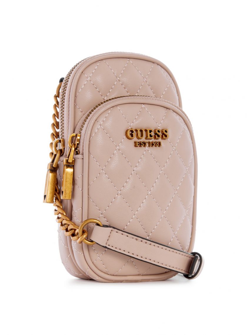 תיק דמוי עור לאישה מבית Guess קולקציית MAILA דגם QB866168-NUD