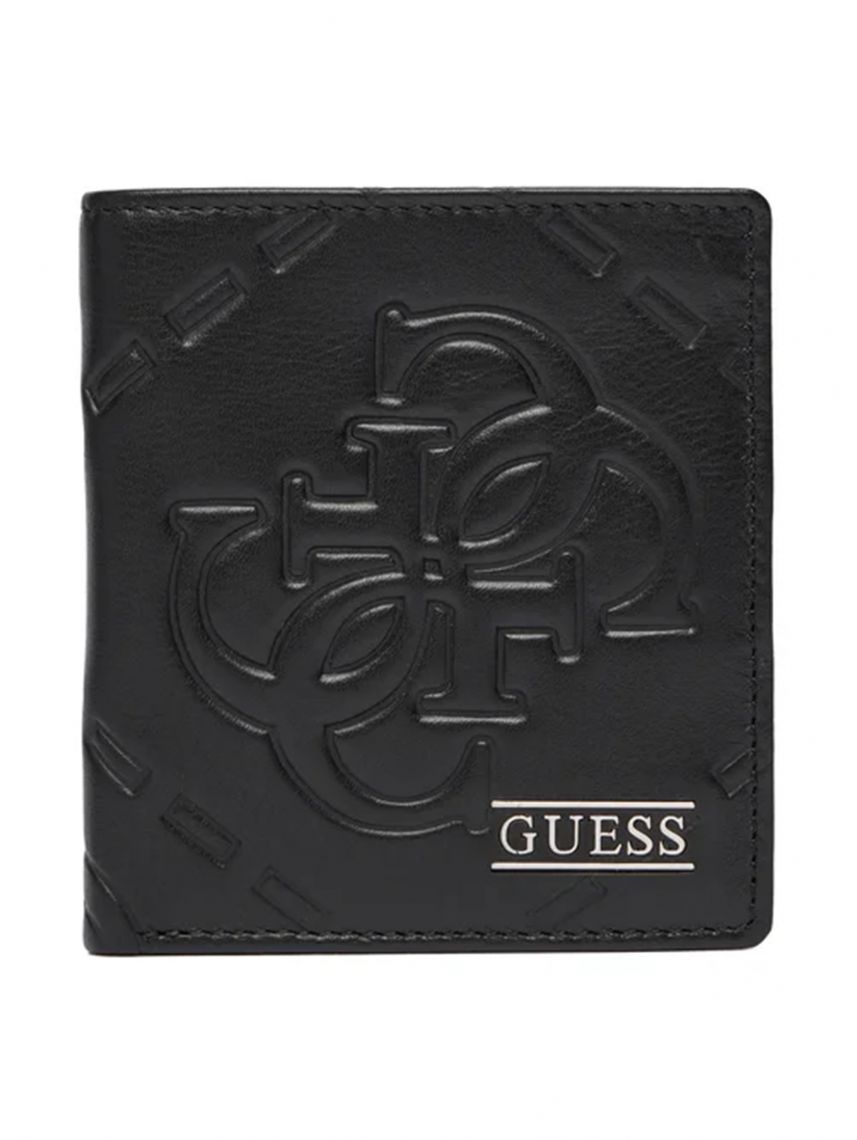 ארנק כרטיסי אשראי דמוי עור מבית Guess דגם G-SMBOMGLEA18-BLA
