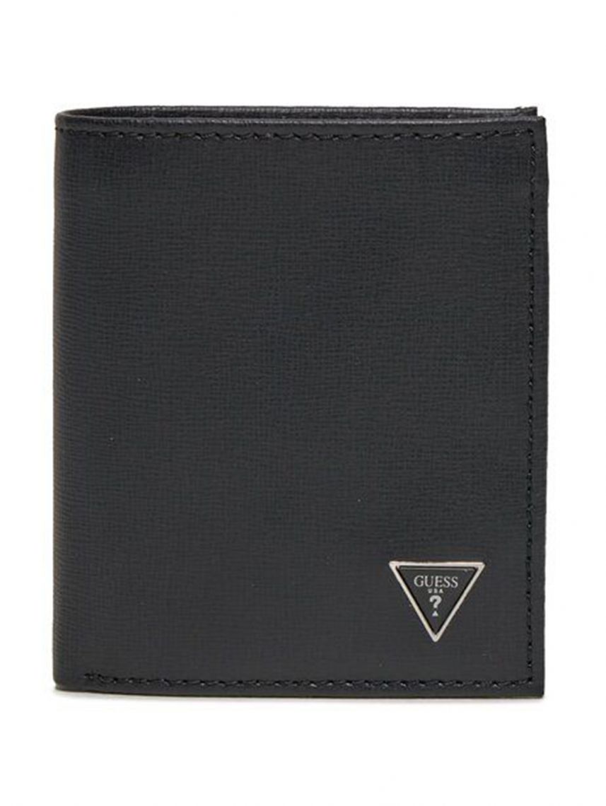 ארנק כרטיסי אשראי דמוי עור מבית Guess דגם G-SMCSLELEA22-BLA