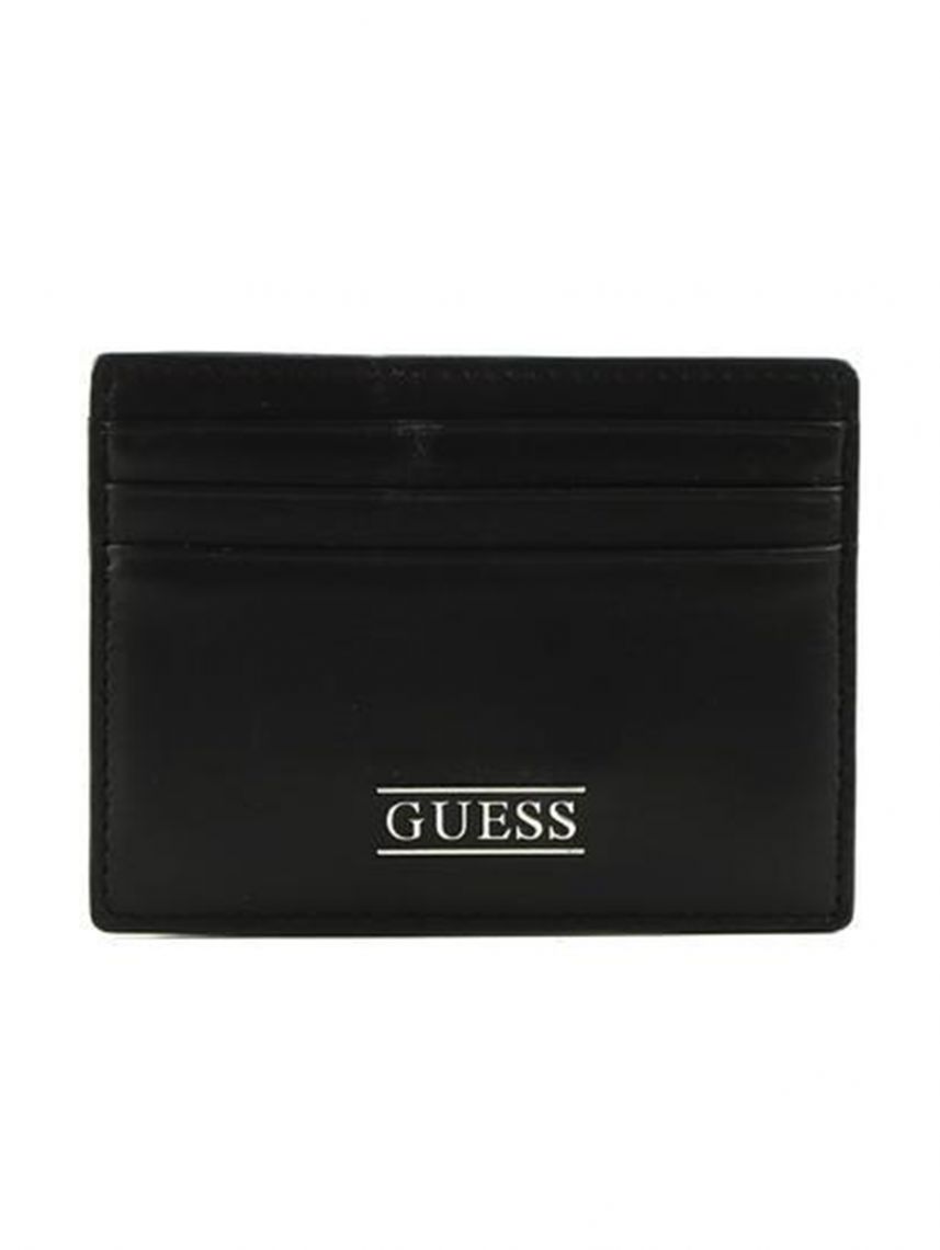 ארנק כרטיסי אשראי דמוי עור מבית Guess דגם G-SMNEBRLEA25-BLA