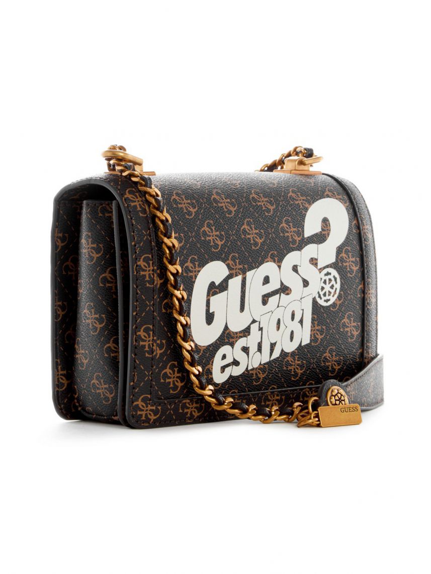 תיק דמוי עור לאישה מבית Guess קולקציית ABEY דגם SZ855819-BNL