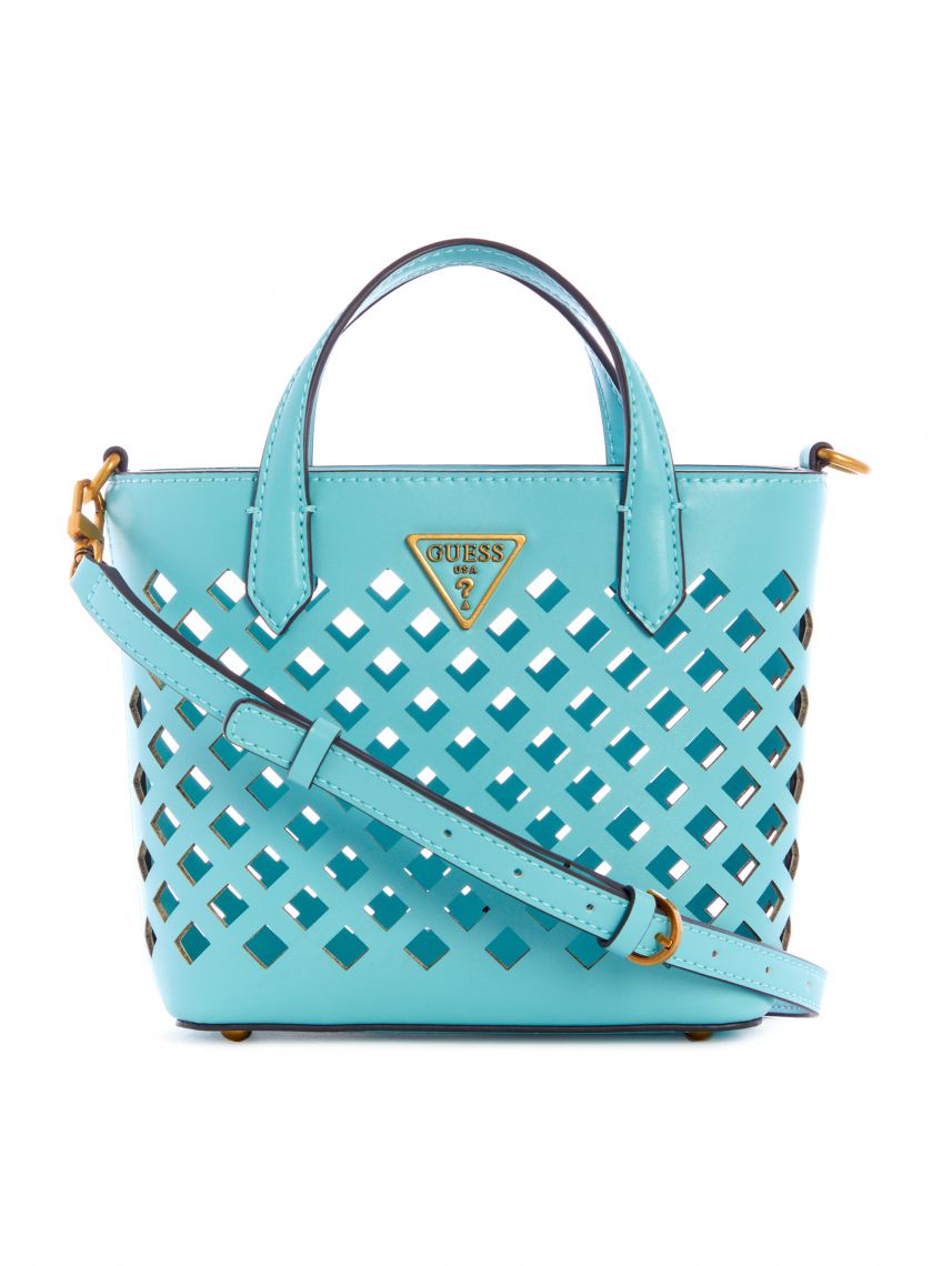 תיק דמוי עור לאישה מבית GUESS סדרה AQUA דגםVB856675-TRQ