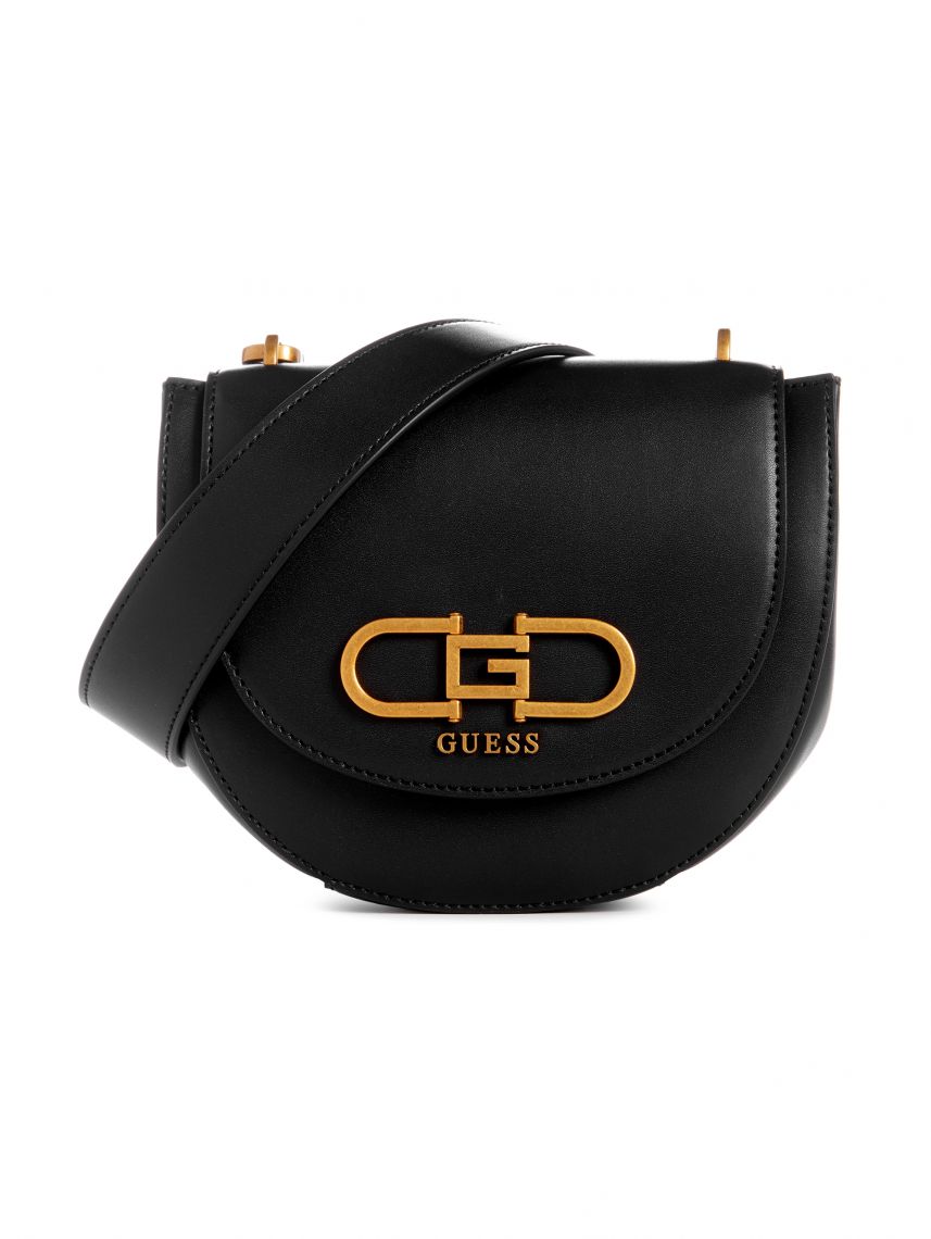 תיק דמוי עור לאישה מבית GUESS קולקציית FLEET דגם VB898277-BLA