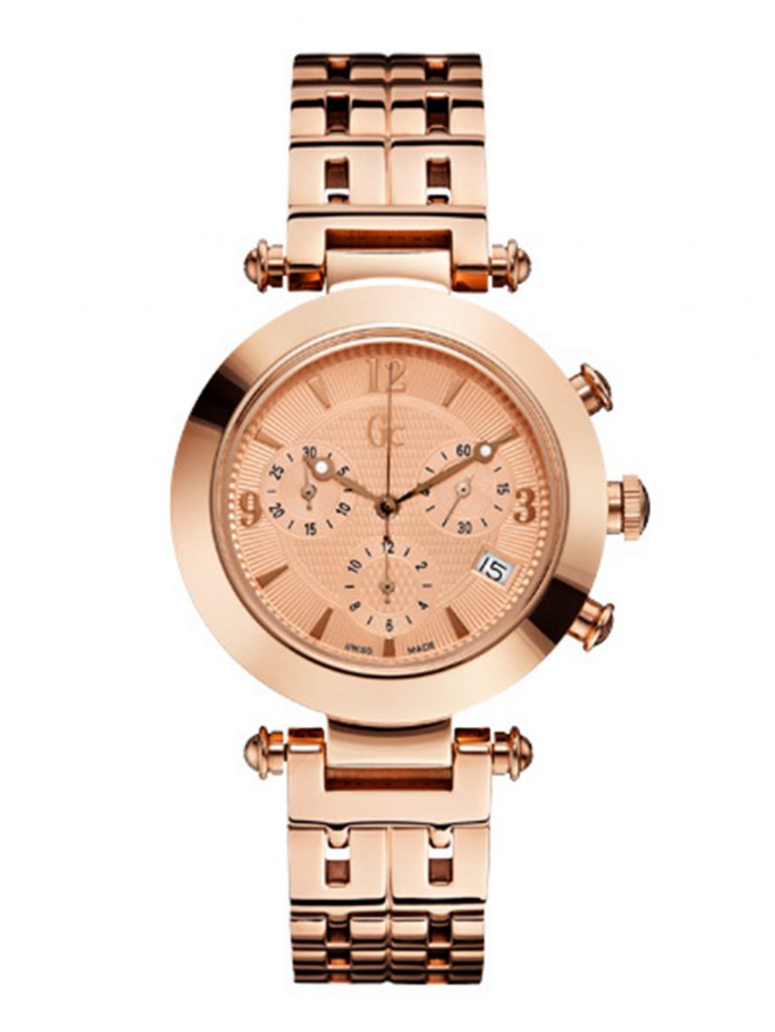 שעון יד לנשים GC עם רצועות מתכת בציפוי PVD רוז גולד דגם X34001G1