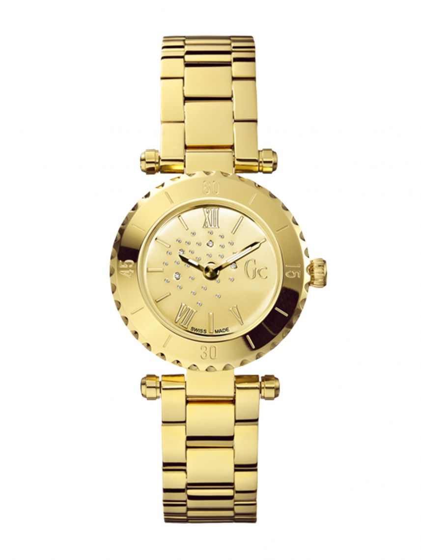 שעון יד לנשים GC עם רצועת מתכת בציפוי PVD בצבע זהב דגם X70109L6S