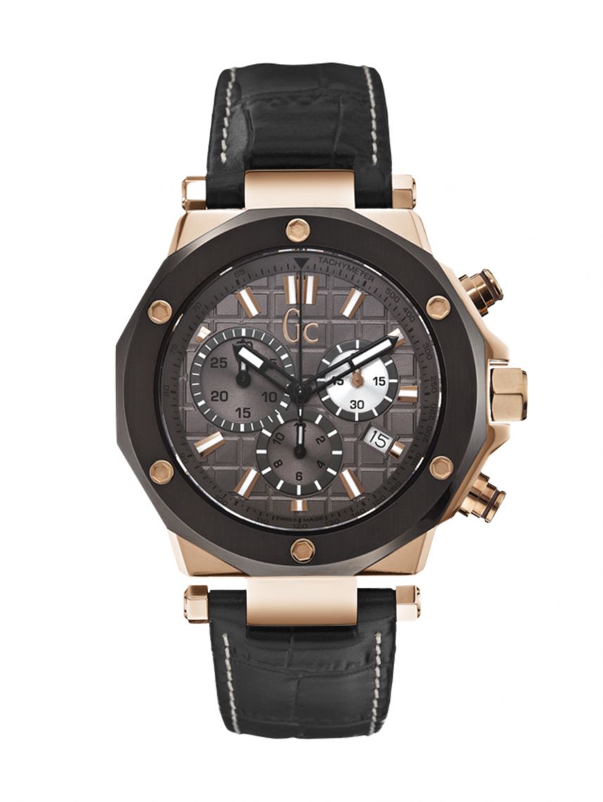 שעון יד GC שוויצרי לגבר עם רצועת עור קולקציית GC-3 דגם X72024G5S