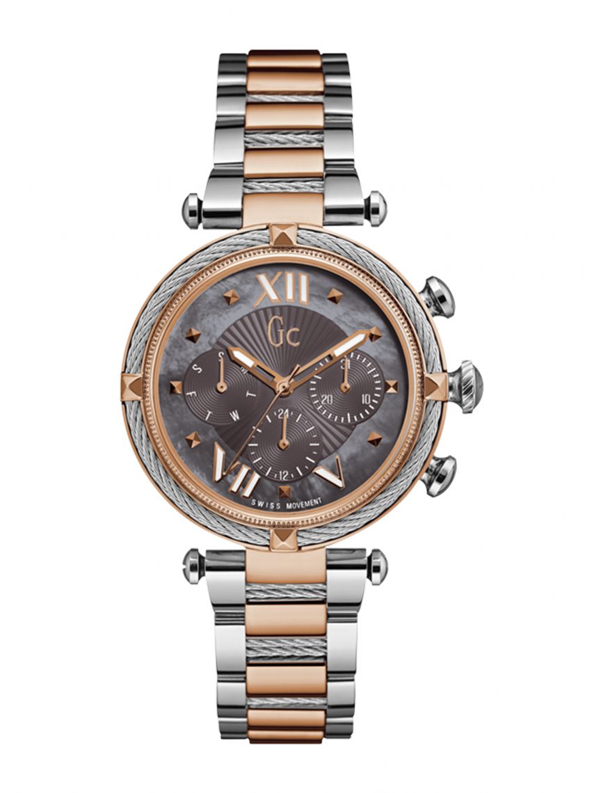 שעון יד GC לאישה עם מנגנון שוויצרי קולקציית CableChic דגם Y16015L5