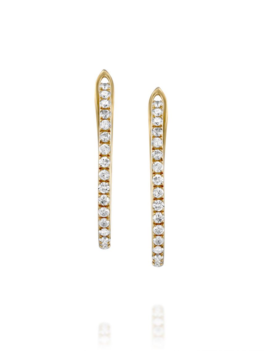 עגילי NAOMI  זהב  14 קארט  34 יהלומים 0.32 קארט  G-SI