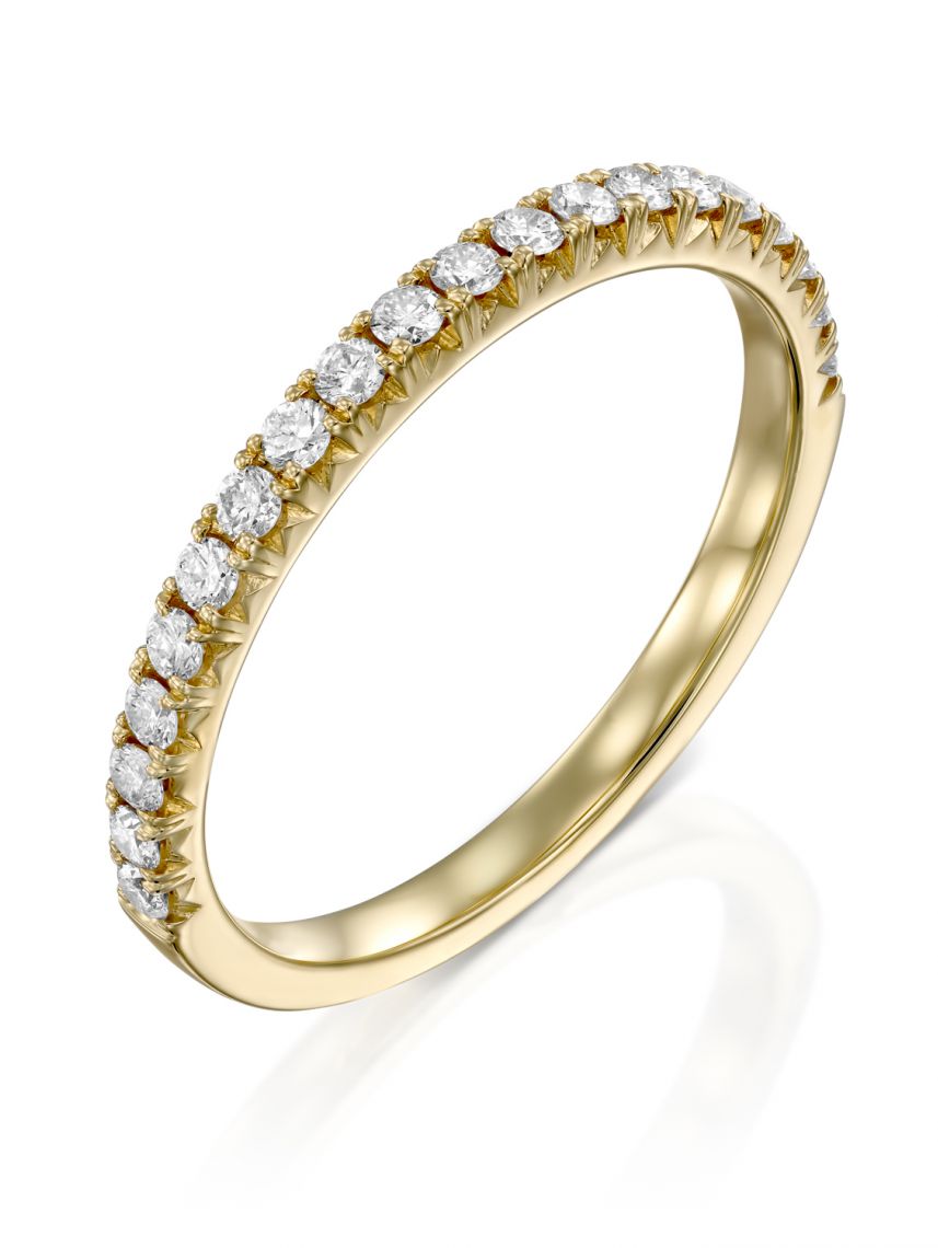 טבעת NAOMI  זהב  14קראט משובצת 20  יהלומים 0.31 קראט G-SI