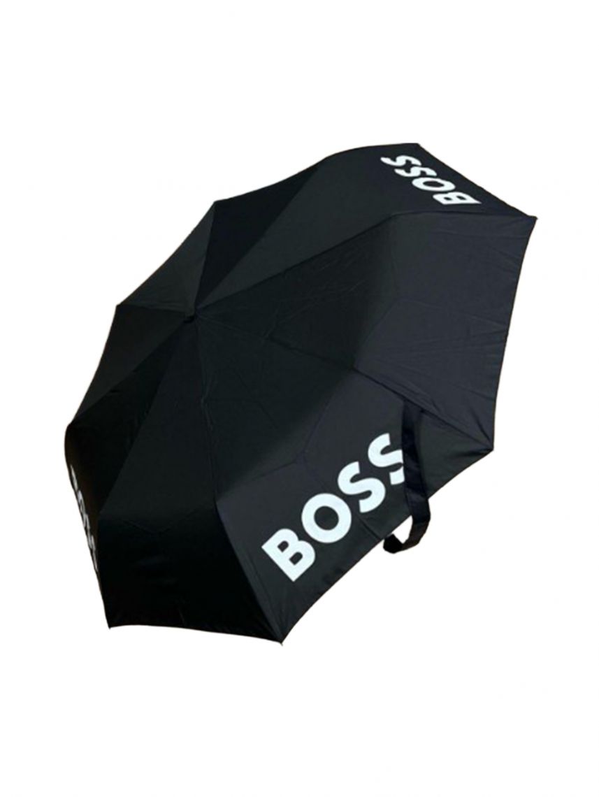 מטריית HUGO BOSS שחורה עם לוגו