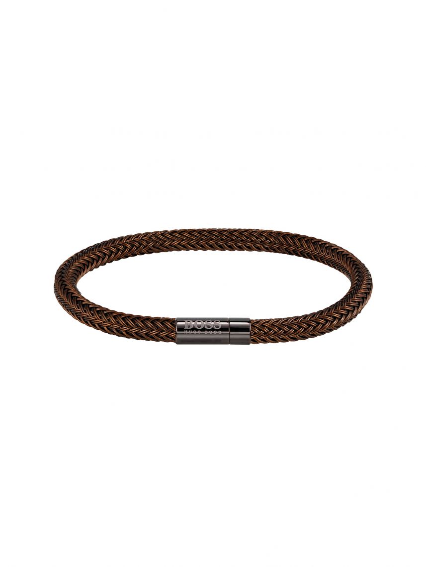 צמיד עור HUGO BOSS לגבר דגם 1580098 מידה M