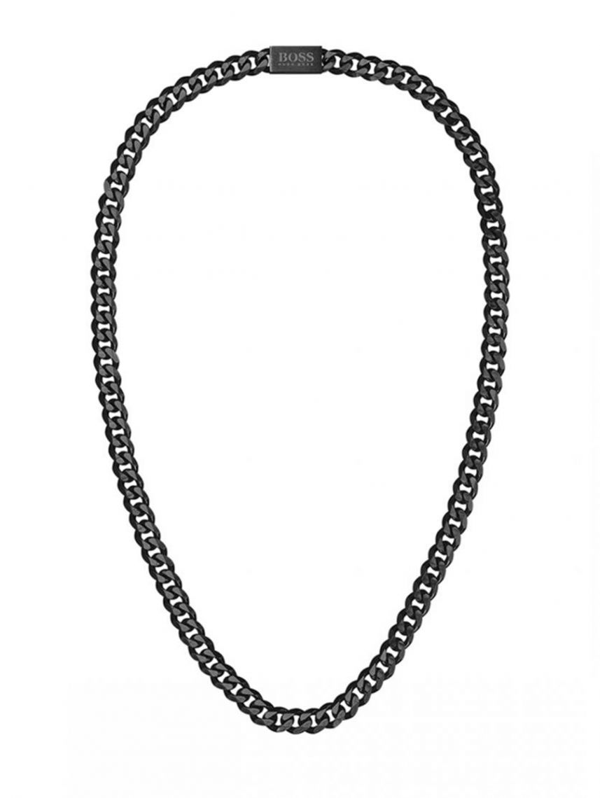 שרשרת  BOSS לגבר פלדת אל חד קולקציית CHAIN LINK  בצבע שחור דגם 1580143