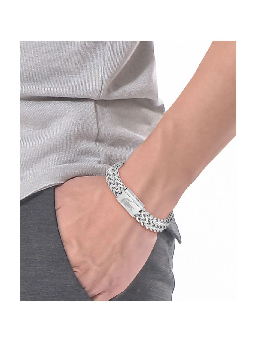 צמיד Lacoste לגבר מקולקציית WEAVE דגם 2040156