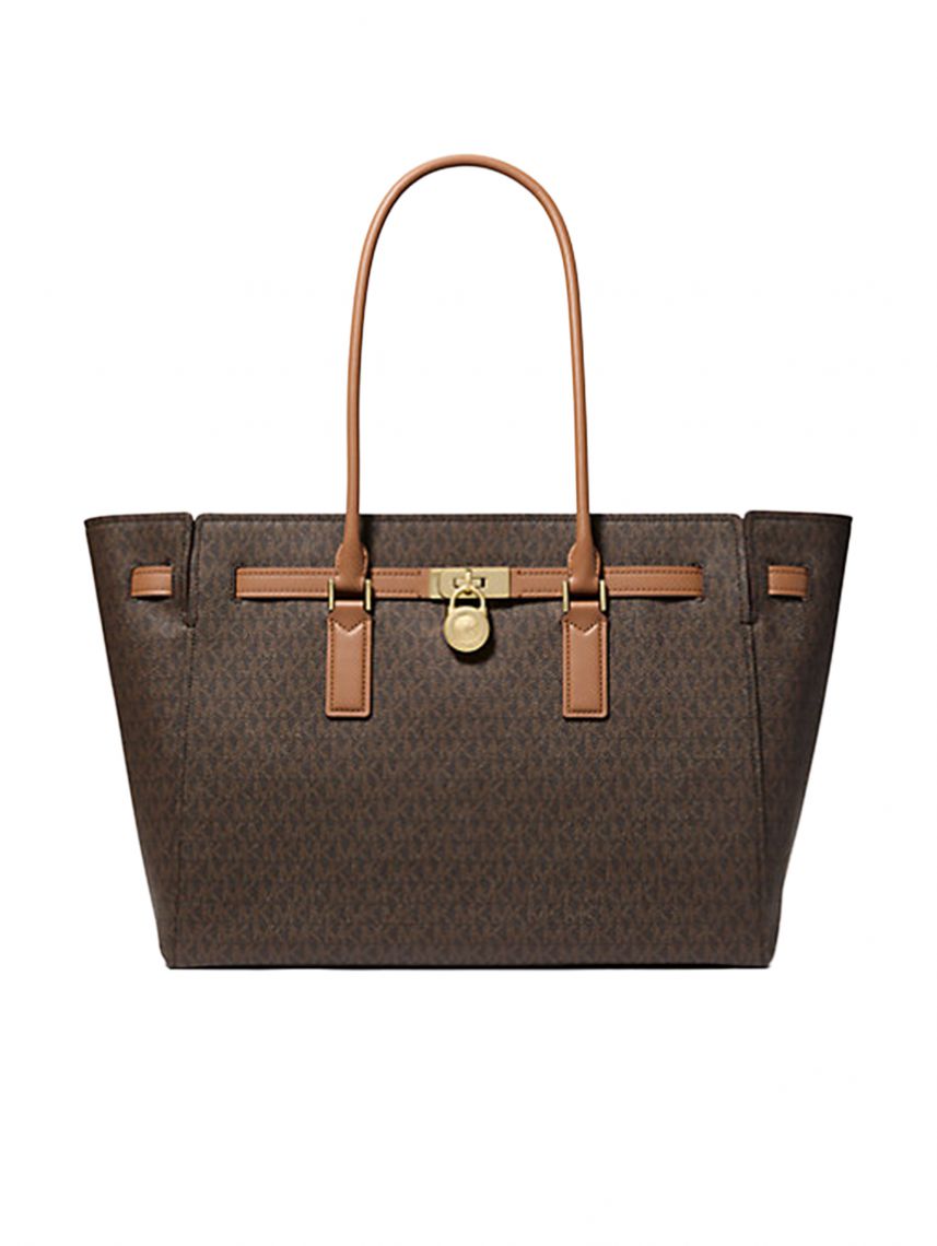 HAMILTON MODERNE LG TOTE BRN/ACORN