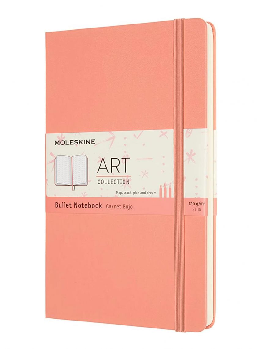 מחברת חלקה כריכה קשה מבית MOLESKINE צבע אלמוג דגם - MOL-ARTBULNT3D20