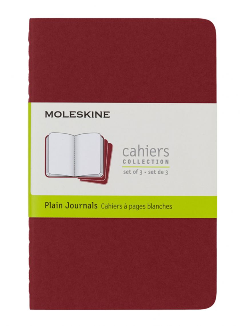 סט שלישיית מחברות כיס חלקות כריכה רכה  MOLESKINE קולקציית CLASSIC דגם CH113