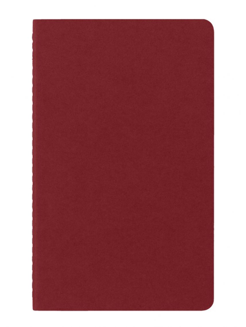 סט 3 מחברות חלקות L MOLESKINE עם 80 דפים