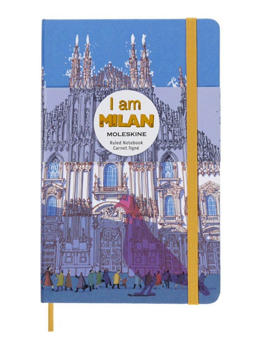 מחברת שורה כריכה קשה מבית MOLESKINE קולקציית I AM MILAN דגם LEQP060IAMI